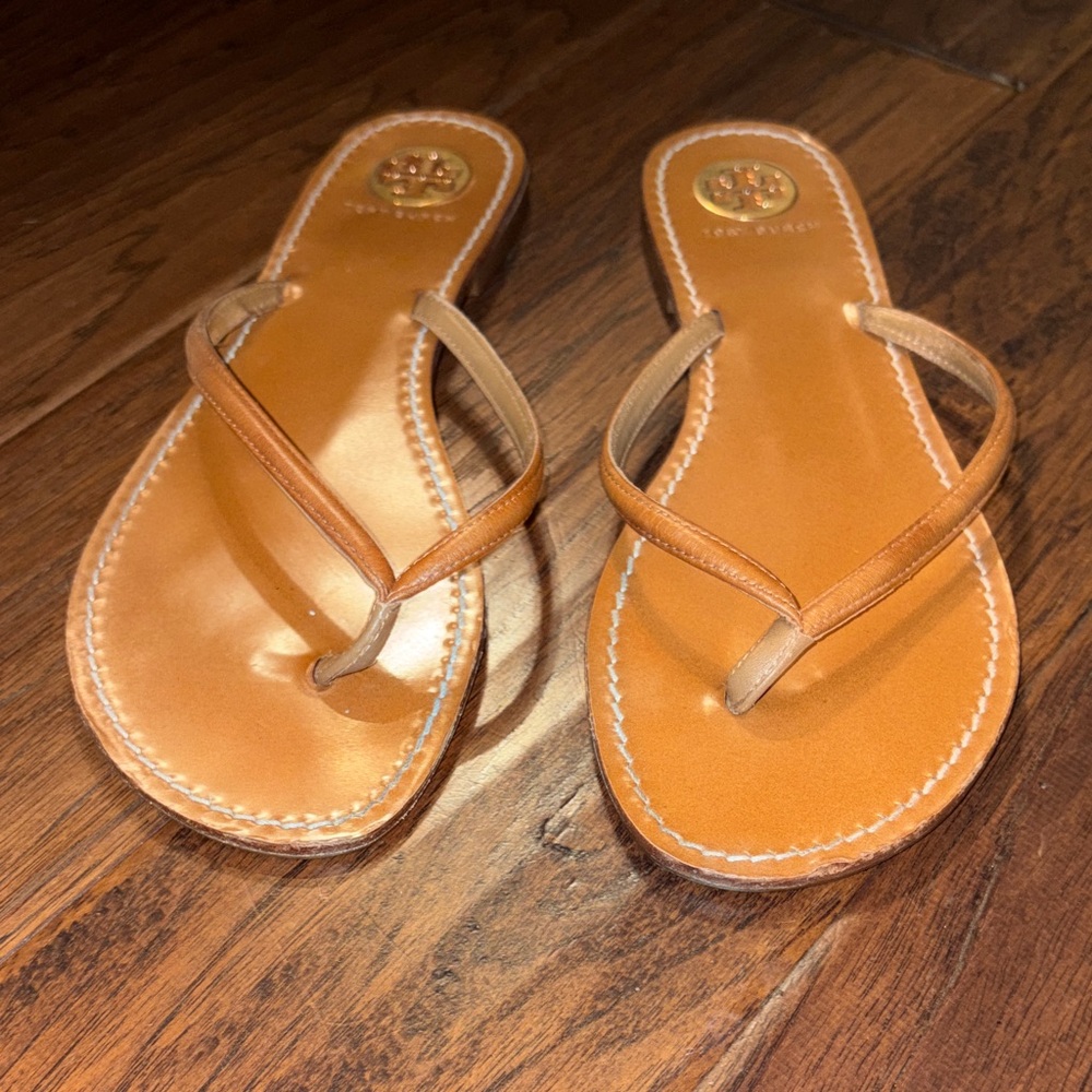 Tory Burch Brown Leather Sandals